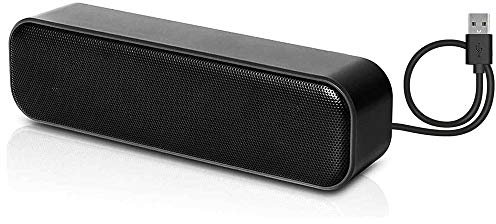 HONKYOB USB Computer Speaker,Laptop Speaker USB Powered Speaker Wired Mini Soundbar Speaker with Mini Design for Computer,Desktop PC,Laptop,Checkout Counter