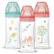 Dodie Biberon Anticolica Sensation+, Bambina, 330 ml, dai 6 mesi, Tettarella Piatta, 3 Fori, Confezione da 3, 3 Unità