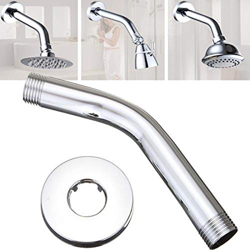 Duscharm-Verlängerung, 15,2 cm, Edelstahl-Konstruktion, Duschköpfe, Verlängerung, Rohrarme, Wandmontage, für festen Badezimmer-Duschkopf, rostet nicht (Chrom)