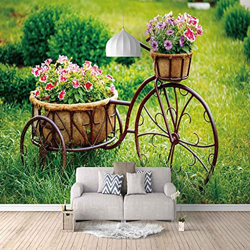 FVGKYS Wandbilder Schlafzimmer Erwachsene Kinder Tapete Plakate 3D Grüner Grasbonsai Grass Selbstklebend Wandgemälde Wandtattoo Kunst Dekoration Für Wohnzimmer Küche Wanddekoration 200x150cm