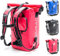 HUBAG 4in1 Fahrradtasche mit IPX6 Zertifizierung - 25L Groß - Wasserdicht & Reflektierend - Gepäckträgertasche, Fahrrad Rucksack, Umhängetasche und Drybag für Gepäckträger (in Pink-Rot)
