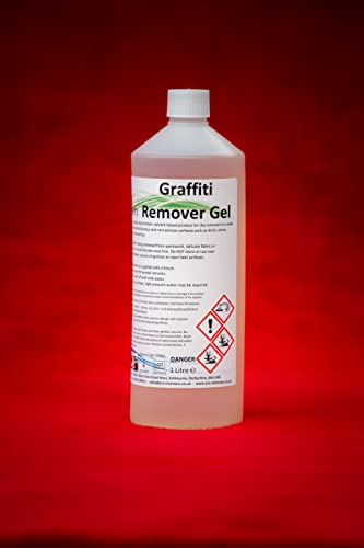 DaleChem Graffiti Remover Gel - 1L (Ready to use) Removes stubborn paint stains and ink marks, A versatile graffiti remover, Effective on porous surfaces, downward facing surfaces and more, Made in UK