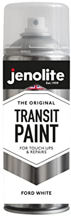 JENOLITE Transit Paint Aerosol Spray | 400ml | Van & Car Touch Up and Repair White Spray Paint (Diamond White XSC691)