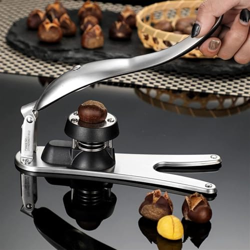 Apri castagne Taglio castagne Pinza per castagne in acciaio inossidabile Removing Rapido di buccia di castagna Design Ergonomico Rompere Noci multifunzionali Decortizzatore