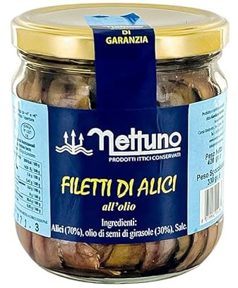 Filetes de anchoas de Cetara en aceite de girasol – Tarro grande
