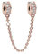 ZiNuo Charm Beads Love Heart Safety Chain 925 Sterling Silver Clip Lock Stopper Beads Safety Chain for Pandora Charm Bracelet DIY Jewelry (Rose Gold Safety Chain)