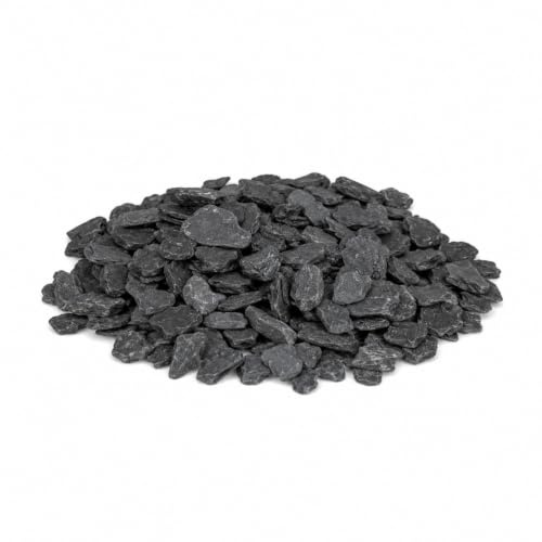 NaDeco Schieferbruch Anthrazit, 1 kg, Größe:20-40 mm | Naturbelassene Dekosteine zum Füllen, Streuen, Basteln, für Zen-Gärten, Modellbau und Terrarien