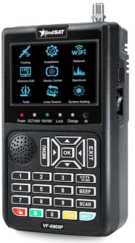 VF-6900 PRO HD Digital Satellite Finder Support DVB-S/S2 and MPEG2/MPEG4/ H.264 HEVC H.265 for FindSAT Compass