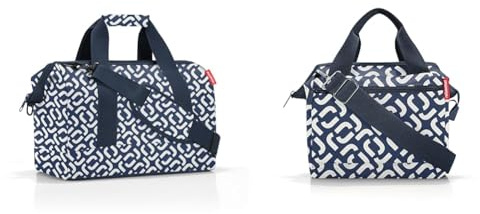 reisenthel Allrounder M Signature Navy - Vielseitige Doktortasche für Reise, Arbeit und Freizeit - Mit praktischer Trolley-Aufsteckfunktion & Allrounder Cross, MQ, Doktortasche, Signature Navy (4073)