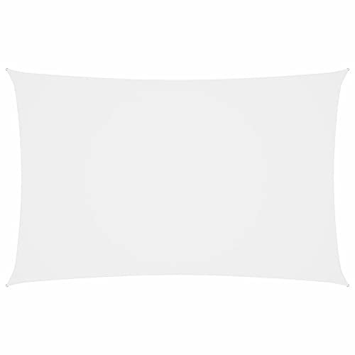 ARKEM Toldo de Vela Rectangular Tela Oxford Blanco 5x8 m Toldo Vertical Exterior Malla De Sombreo