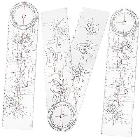 OSALADI 3 Stück Goniometer Winkelmesswerkzeug Transparent Medizinisches Winkellineal Für Therapie Körpermaßband Zur Gelenkmessung Einfach Ablesbares Goniometer Praktisches