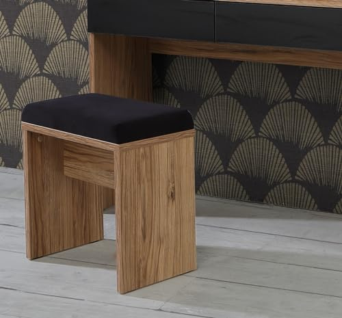 Forte DALATE Polsterbank 45, Holzwerkstoff, Catania Eiche Dekor, 45 cm breit x 48,7 cm hoch x 30 cm tief