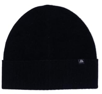 DANISH ENDURANCE 100% Kaschmir Mütze, Luxuriös Weich, Warme Thermo Wollmütze, Premium Komfort, Unisex, Beanie für Damen & Herren, Schwarz, Einheitsgröße