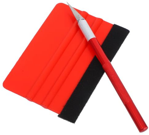 BELLIFFY 1set Kit Completo Per Applicazione Pellicole Auto Strumenti Di Installazione Per Tinteggiatura Finestre e Pellicole Adesive Include Raschietto e Cutter Per Risultati Professionali