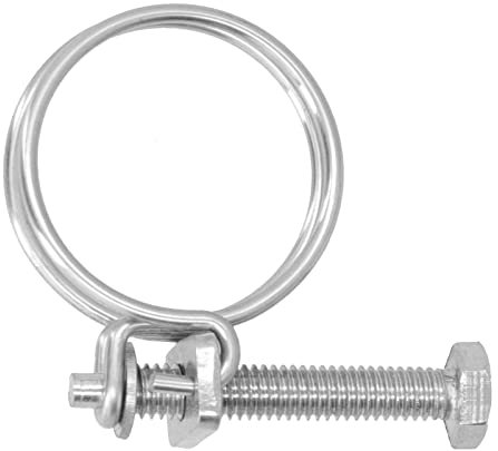 Risegun Schlauchschellen aus Edelstahl, Doppeldraht, Schlauchschellen, verstellbares Set für 19–22 mm Schläuche, Korrosionsschutz, Band-Stil, Haushaltsgebrauch