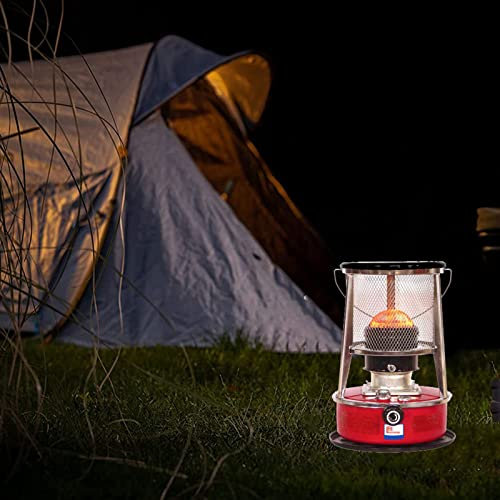 BomDog Stufa a Bruciatore per Esterni Riscaldatore Efficiente Senza Elettricità Stufa a Cherosene a Stoppini/4.6L/Red