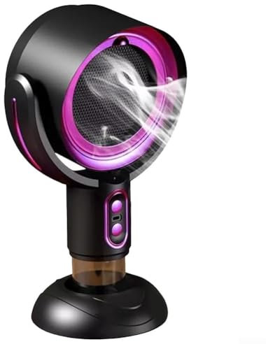 Getdoublerich USB Portable Kitchen Range Hood For Table Fan 2 Speed ​​3000MA H With Removable Filter Effectively Captures Grease And Fumes Suitable For Apartments(Black purple)