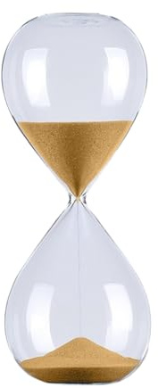 NRVTRE Sanduhr, 60 Minuten, Hourglass Sand Timer, 1 Stunde, Großes Sandglas, Große Sanduhr 60 Minuten für Kinder, Zuhause, Schreibtisch, Bürodekoration, Klassenzimmer (Gold)