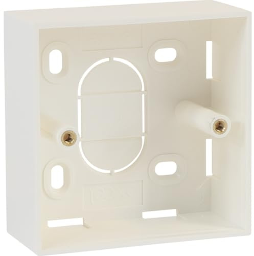 Surface Mount Back Box, Single Gang, 32mm Deep, White