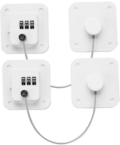 Mikikit 2pcs Password Lock for Fridge Freezer Refrigerator Door Locks for Cabinets Boy Girl