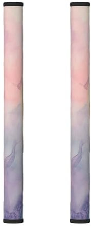 Set di 2 coperture per maniglie del frigorifero con stampa marmorizzata rosa e blu, per tenere frigorifero, microonde, lavastoviglie, forno da macchie di impronte digitali