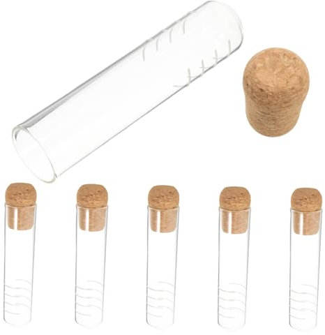 CHICAMPERA 6 Piezas Infusor De Té De Vidrio Transparente Filtro Para Té Sueltas Corcho Para Tazas Casa