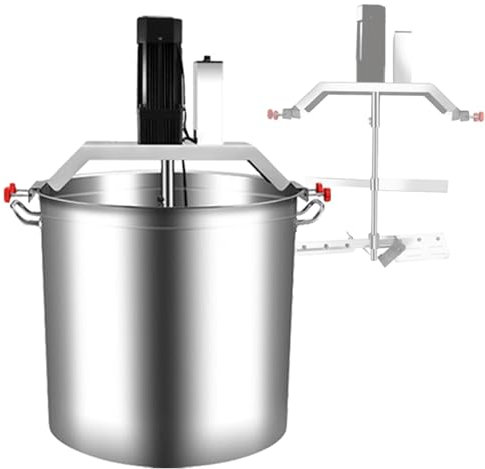 VNATWGOO Macchina per Cottura Automatica Mescolatrice, 40L Pentola in Acciaio Inox Mescolatore, velocità Regolabile Elettrico per Cottura, per Preparazione di Alimenti alla Rinfusa