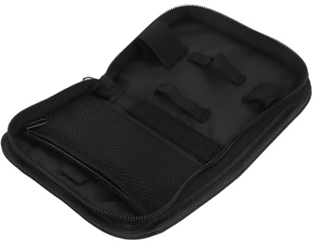 SOPOTUTU Bolsa de Suministros para Diabetes Medidor de Glucemia, Organizador de Viaje de Poliéster Negro, Ligero Múltiples Compartimentos
