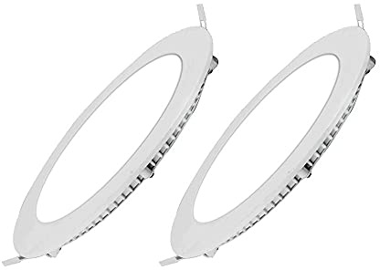 Juego de 2 Luces LED empotradas de Techo, lámpara de Aluminio con Acento, luz de Techo empotrada en Blanco cálido, focos para Pasillo y Sala de Estar.