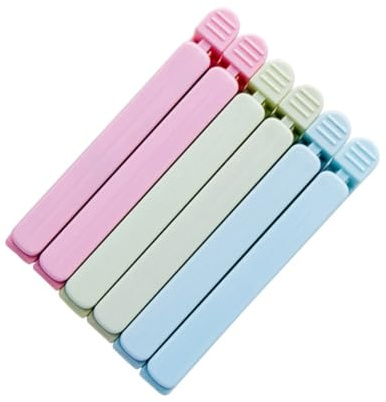 ELAYARD 15 Piezas Clip De Sellado Para Alimentos Portátil De Plástico Clips Rosas Verdes y Azules Para Mantener La Comida De Alimentos Abrazadera De Sellado