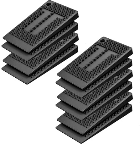 10 PCS Plastic Wedges, Durable Furniture Leveling Shims, Non-Slip Rubber Levelers for Tables, Chairs, Cabinets