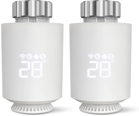 1/2/3pcs ZigBee Smart Heizkörperventil, Smart TRV, Thermostat Heizkörperventil, Smart Heizkörperthermostat, unterstützt APP-Fernbedienung & Freisprech-Sprachsteuerung, multifunktional (2)
