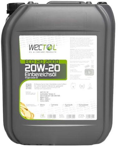 WECTOL Motoröl 20W20 Eco 2000 20W-20 20L / ACEA E2, API CD/SF, MB 228.0, 228.0