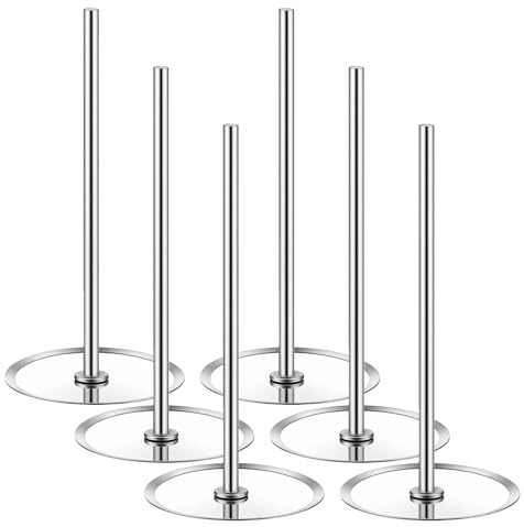 6 Pcs Cake Heating Core for Baking Stainless Steel Heating Rod Cake Strips for Even Baking 2.76 Inch Silver Bakings Nails Cakes Stick Supplies for Decorating Supplies Bake Tools Accessories