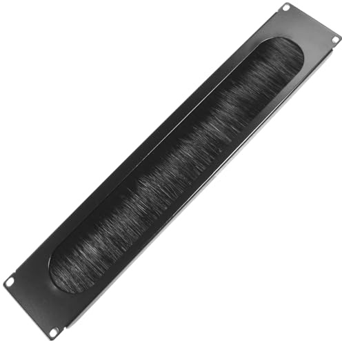 RackMatic - Panel pasacables guíacables para armario rack 19 2U con cepillo para gestión de cables