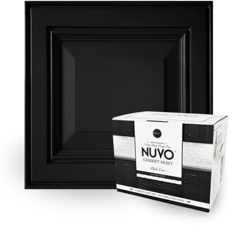 Nuvo Black Deco Cabinet Makeover Kit - Easy DIY 7-Piece Set, Bold Ultra Black, Long-Lasting Finish
