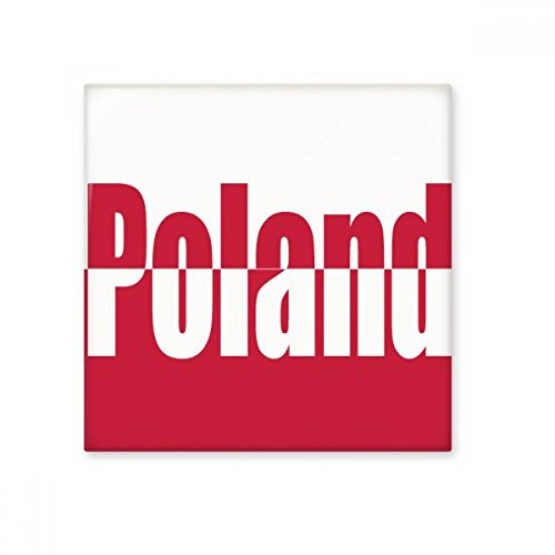 DIYthinker Bandera de Polonia País Nombre brillante baldosa cerámica de baño Cocina muro de piedra artesanal de regalo Decoración