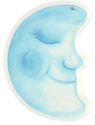 THUN - Piatto a Forma di Luna - Linea Chiaro di Luna - Multiuso Grande - Porcellana - 28,5x35,8x1,8 cm h