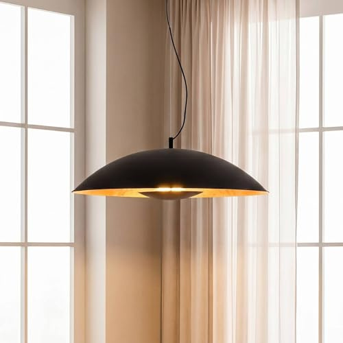 Lindby Pendelleuchte Emilienne (Modern) in Schwarz aus Metall (1 flammig, E27) - Deckenlampe Esstischlampe Hängelampe Hängeleuchte Wohnzimmerleuchte