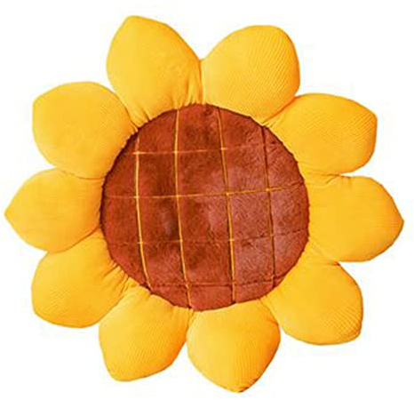 OUKEYI 19.6 Flower Floor Pillow Flower Shape Cushion Cute Seating Pad Sunflower Chair Cushion Oversized Throw Pillowfor Bed Car Couch Chair Sofa Office(50cm/19.6)