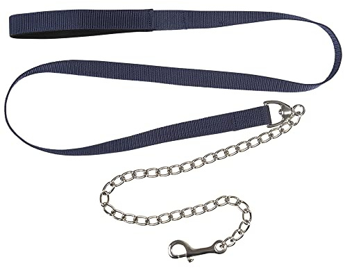 PFIFF 102990 Führstrick inkl. 70 cm Langer Kette Karabinerhaken, Anbindestrick, 200cm Dunkelblau