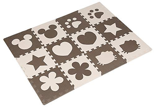 Puzzlematte aus Schaumstoff, Kinder- und Baby-Fußmatten aus Schaumstoff, Spielmatte für Kinder, Puzzle-Schaum, Herzmotiv, 12 Puzzleteile aus Eva-Schaum, ohne12-teilig