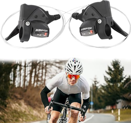 SYXLS Lot de 2 leviers de vitesse 3 x 8 pour vélo de montagne - Levier de frein gauche et droit - 24 vitesses