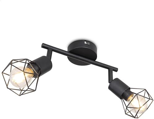 INNOVATE Deckenlampe Industrial Style | Deckenleuchten - E14 | Lampe Wohnzimmer | Deckenlampe Schlafzimmer | Küchenlampe | Deckenleuchte Schlafzimmer | Deckenstrahler 2 flammig