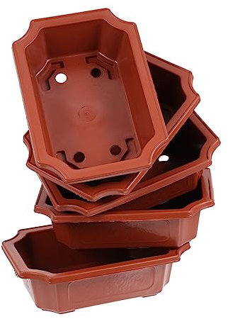 BESPORTBLE 5st Bonsaischale Pflanzenhalter Kaktuspflanzen Bonsai-Buch Sukkulententopf Außendekoration Gartentöpfe Blumentopf Aus Kunststoff Kunststoffbehälter Einfach Plastik Pflanzer