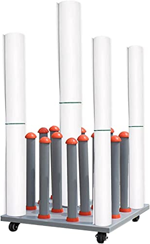 Carro Portarrollos De Vinilo Para Bufandas, Estante De Vinilo Metálico Soporte De Almacenamiento De Rollos De Medios Móviles Con Ruedas, Soporte De Película Caballete Portarrollos De Papel Artesanal