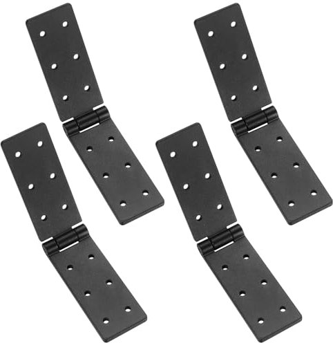 Cerniera per porta, 4 pezzi, collegamento per cerniere, cerniere pieghevoli, cerniere per mobili, cerniere in metallo, colore nero, per porte in legno, porte da giardino, mobili
