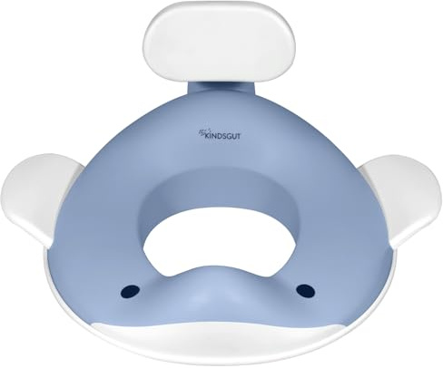 Kindsgut Toiletten-Aufsatz, WC-Sitz Wal für Kinder, Taubenblau | Kinderfreundliches Wal-Design, Dezente und moderne Farben, Kindgerecht
