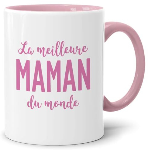 LOZACHE Tasse Maman, La Meilleure Maman du Monde Mug Tasse à Café, Cadeau pour Maman Mère Anniversaire, Noël, Fête des Mères (pour Maman)