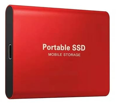 Generico SSD Portatile da 1TB ad Alta Velocità per Laptop/PC/Ipad, Archiviazione Mobile (red, 1, TB)